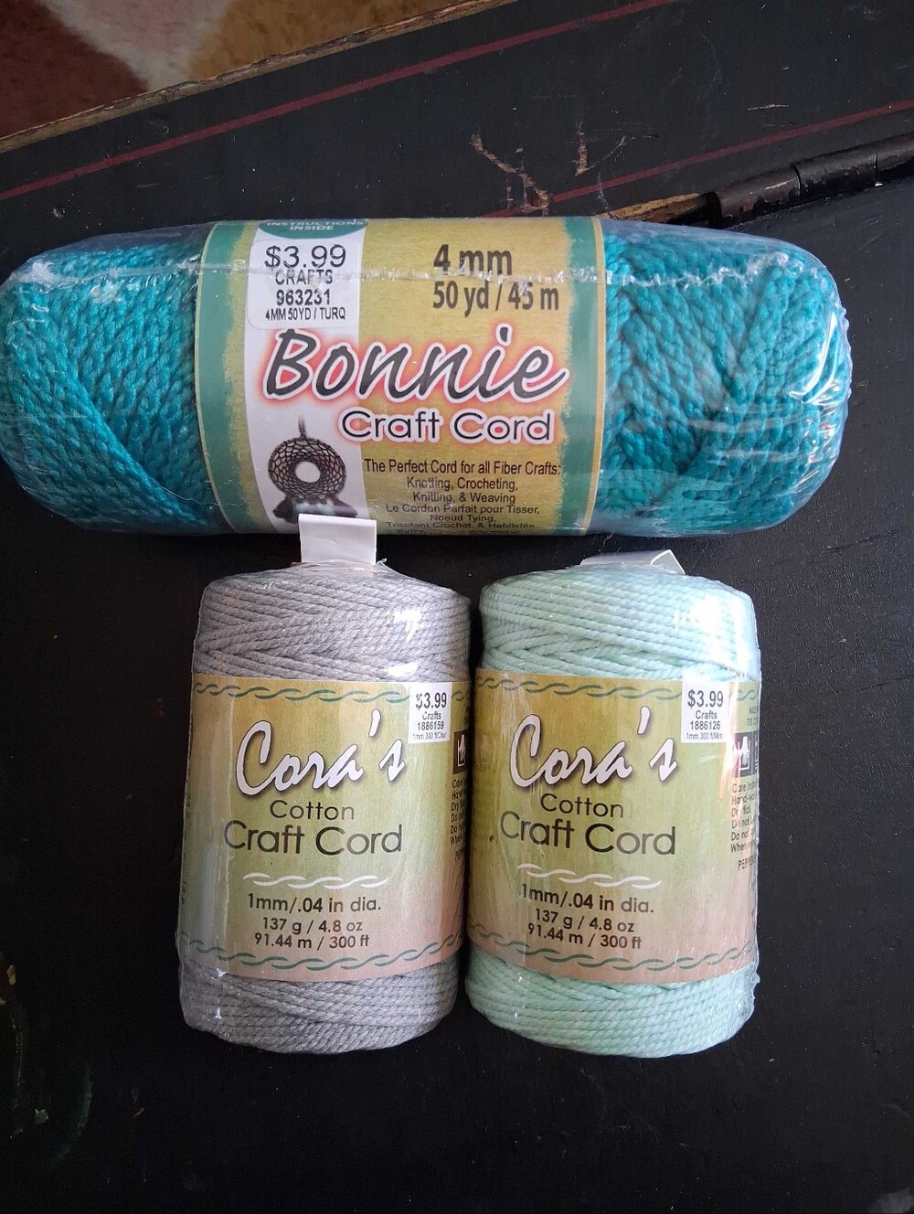 Craft Cord Bundle - Teal, Light Gray, Mint